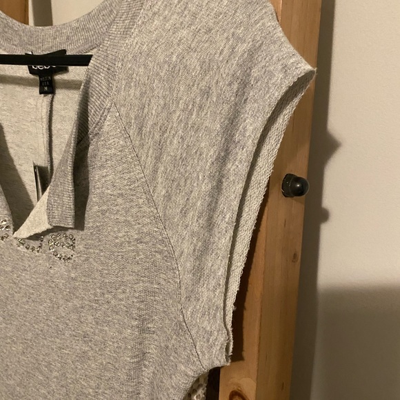 bebe Sweatshirt Dress, Size M, Grey - Picture 3 of 4